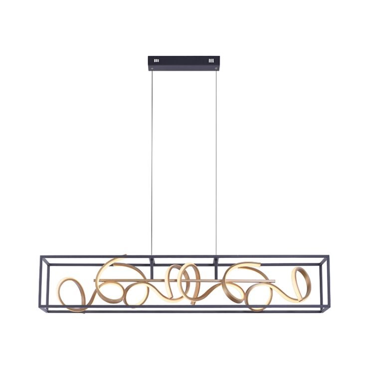 Hanging lamp black with gold - Image 2